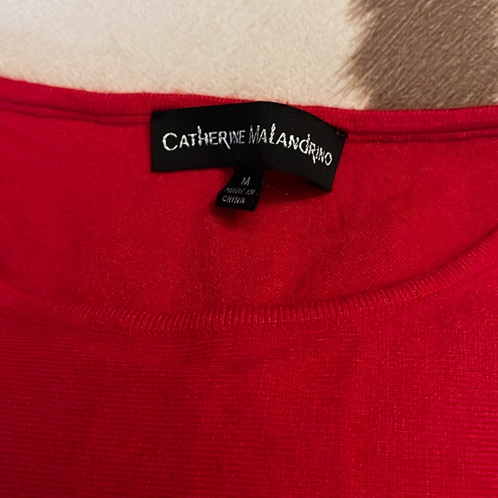 Catherine Malandrino - Red Size M scoop neck sweater